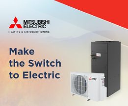 Mitsubishi ductless mini-split heat pump — make the switch to electric