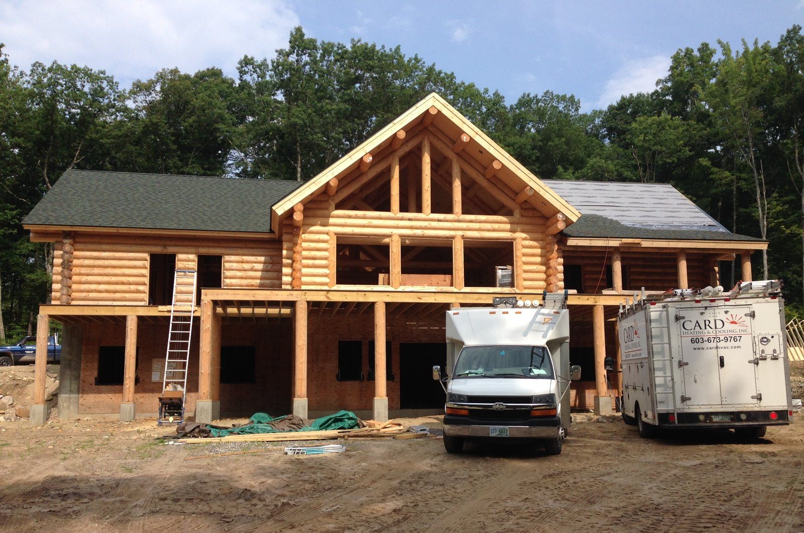 New construction log home in Brookline NH