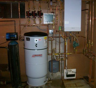 Furnace and water heater in a clean mechanical room